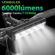 Luz de Bicicleta NEWBOLER: 6000 Lúmens! - imagem 1