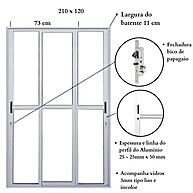 Porta Sacada Alumínio 3 Folhas: Mais Espaço e Luz! - imagem 2