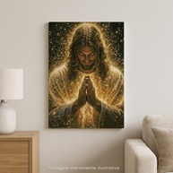 Quadro Tela Canvas Jesus Cristo Luz Religioso 60x40cm - Decore com Fé e Estilo - imagem 3
