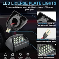 Luz de Placa LED LivTee: Brilho Superior para Chevy Silverado, Tahoe, GMC Sierra e Cadillac Escalade - imagem 4