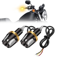 Luz de Guidão para Moto LED Amarela/Vermelha - Segurança e Estilo 16-18mm - imagem 1