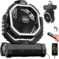 Ventilador de Acampamento Recarregável com Luz LED e Power Bank 20000mAh - 4 Velocidades, Gancho 360°, Ideal para Viagens, Barracas, Praia e Camping - imagem 1