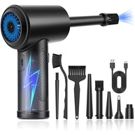Espanador de Ar Comprimido Elétrico Recarregável 51000 RPM com Luz LED e 5 Bocais - Limpeza Profissional Portátil - imagem 1