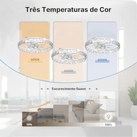 Ventilador de Teto Hivento com Controle App e Remoto | Luz LED Dimerizável e Motor DC Silencioso - imagem 3
