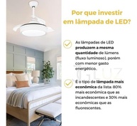 Ventilador de Teto com Luz LED e Controle Remoto - Air Basic com Pás Retráteis - imagem 5