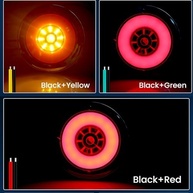 Kit 2 Luzes de Reboque LED Redondas 24 LEDs - Freio, Ré e Sinalização para Caminhões e RVs (Vermelho/Amarelo) - imagem 3