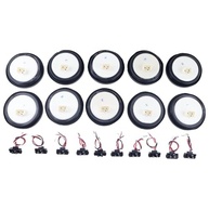 Kit 10 Luzes de Freio Traseira Giratória 24V 24 LEDs Amarelas para Caminhão e Reboque - imagem 4