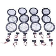 Kit 10 Luzes Traseiras LED 24V Redondas 10cm para Caminhão - Branco 3 Pinos - imagem 2