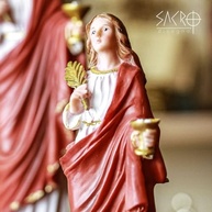 Imagem Santa Luzia 20cm em Resina Importada - Decoração Sagrada de Alta Qualidade - imagem 4