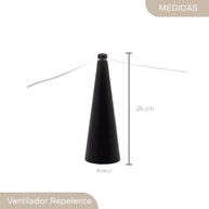 Ventilador Repelente de Mesa LYOR - 9x9x26cm - Combina Refresco e Proteção Contra Insetos - imagem 4