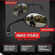 Retrovisores Triumph Tiger 800 para Motos Honda: Modelo Oval M10 - imagem 2