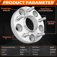 Espaçadores de Roda 2 Peças 25mm 5x114.3 M12x1.25 Hubcentric para Nissan/Infiniti | GAHA - imagem 3