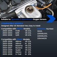 Sensor de Oxigênio O2 15525 - Compatível com Infiniti FX45, M45, Q45 e Nissan Altima, Maxima, Murano, Quest, Sentra, X-Trail - imagem 3