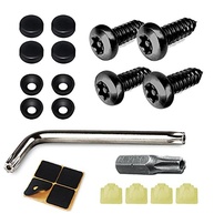 Kit 4 Parafusos Anti-Roubo para Placa de Carro - Aço Inox Preto M6 - imagem 2