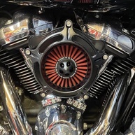 Filtro de Ar Esportivo para Harley Davidson: Sportster, Dyna, Softail, Touring M8 - Design Spike Black - imagem 2