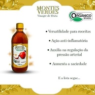 Kit 2 Vinagre De Maçã 5% Acidez Orgânico 530ml Montes Verdes - imagem 3