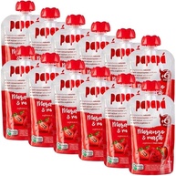 Kit 12 Papinha Orgânica Morango e Maçã Sem Açúcar 100g - Papapá - imagem 1