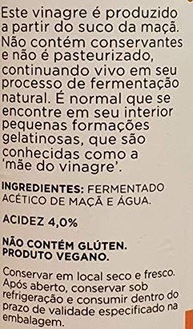 Vinagre de Maçã Orgânico Jatobá 250ml - imagem 2