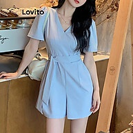 Macacão Feminino Lovito Casual com Cinto – Estilo e Conforto - imagem 1