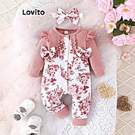 Macacão Floral Lovito: Conforto e Estilo para Bebê - imagem 1