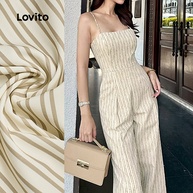 Macacão Listrado Lovito: Elegância e Conforto - imagem 1