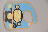 Girotondo Baby Babador Amigo Macaco Azul - Impermeável com Bolso Frontal e Ajuste Colante - imagem 4