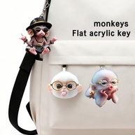 macacos-para-3-kit-divertida-decoracao-e-mochila-chaveiro-pendurados-a-carro-a