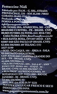 Macarrão Fettuccine Nidi Paganini 500g - imagem 3