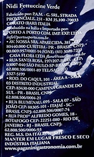 Macarrão Fettuccine Nidi Verde Paganini 500g - imagem 3