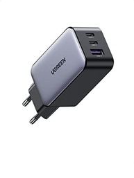 Carregador UGREEN 65W GaN USB-C: 3 Portas, PD Rápido para MacBook, iPhone, Samsung e Mais - imagem 2