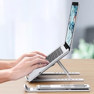 Suporte Universal Ajustável para Notebook com Base de Resfriamento - MacBook, Laptop e Tablet (Preto) - imagem 2