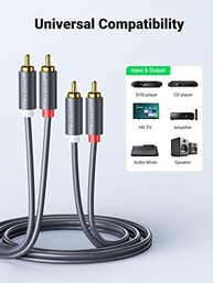 UGREEN Cabo RCA Estéreo 2RCA Macho para Macho: Som Hi-Fi para seu Home Theater (1M) - imagem 4