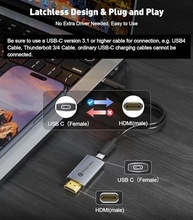 Adaptador USB-C Fêmea para HDMI Macho 4K 30Hz Reborn | Conexão Unidirecional Thunderbolt 3/4 para MacBook, Galaxy S, Surface - imagem 5