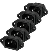 Kit 5 Conectores Tomada Tripolar Macho AS-02 para Painel - Conexão Segura 250V - imagem 3