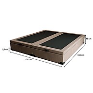 Cama Box Queen com Baú Suede Bege – Maci - imagem 2