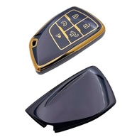 Capa Protetora TPU Macia Preta com Chaveiro Dourado para Chave Chevy GMC Silverado Sierra 1500 2500HD 3500HD - imagem 5