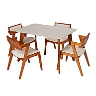 Mesa Verona com 4 Cadeiras: Elegância em Madeira Maciça - imagem 2