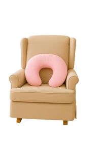 Almofada de Amamentação em Tricot Rosa - Conforto Ergonômico e Maciez para Mães e Bebês - imagem 1