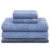 Decolab Jogo de Toalhas 100% Algodão Premium - Maciez e Absorção Máxima (Azul-marinho e Azul-claro, 5 Peças) - imagem 1