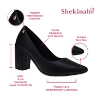 Scarpin Feminino Shekinah: Salto Alto Bico Fino Macio - imagem 2