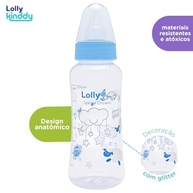 Lolly Mam 250ml Silicone Rosa Azul - Bico Macio e Livre de BPA - imagem 3
