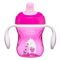 Copo Training Cup Rosa 6m+ Chicco - Bico Semi Rígido com Toque Macio - imagem 2