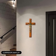 Crucifixo de Madeira São Bento | Decoração de Parede com Design Artesanal - 25,4 cm - imagem 4