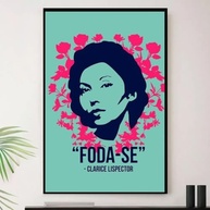 Quadro Decorativo Clarice Lispector Frases A4 23x33cm - Moldura Premium Madeira - imagem 2