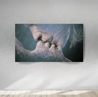 Quadros Decorativos 3D 60x40cm - Tela Romântica em Canvas com Moldura de Madeira Maciça - imagem 2