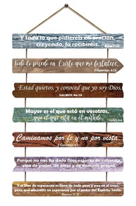 Arte de Parede com Versículos Bíblicos em Madeira Rústica - Inspire-se com Frases Motivacionais para Casa e Escritório - imagem 1