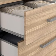 Cômoda Gisele 4 Gavetas e 2 Portas em Madeira Teka Madrid – Design Moderno e Funcionalidade - imagem 5