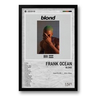 Quadro Álbum Spotify Blond - Frank Ocean - 40x60cm | Moldura Ecológica em Madeira de Reflorestamento - imagem 1