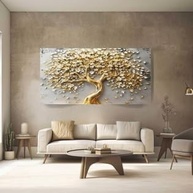 Quadros Decorativos Arvore da Vida 100x70cm - Canvas Premium em Madeira Maciça para Quarto e Sala - imagem 1