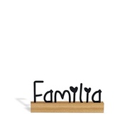 Escultura de Mesa Tema Família em Aço e Madeira Pinus - Decoração Elegante e Significativa - imagem 4